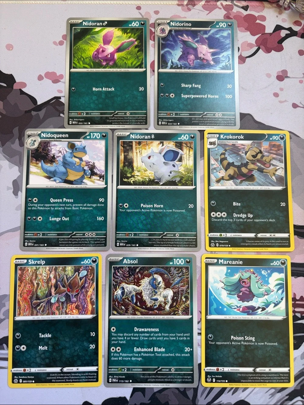 ☠️ Poison Pokémon Card Lot | Nidoran Absol Mareanie Skrelp ✨5/$25✨
